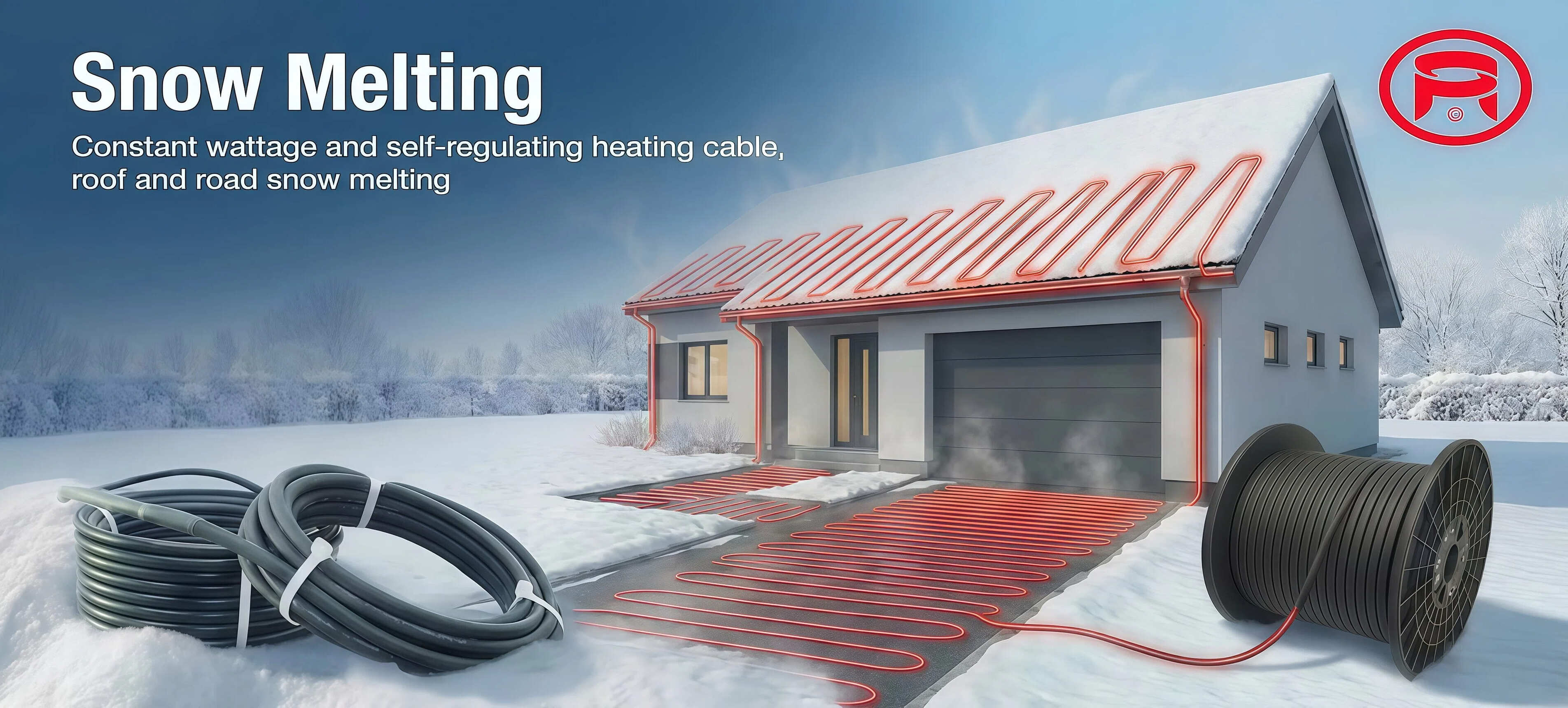 Dach- und Dachrinnenenteisung